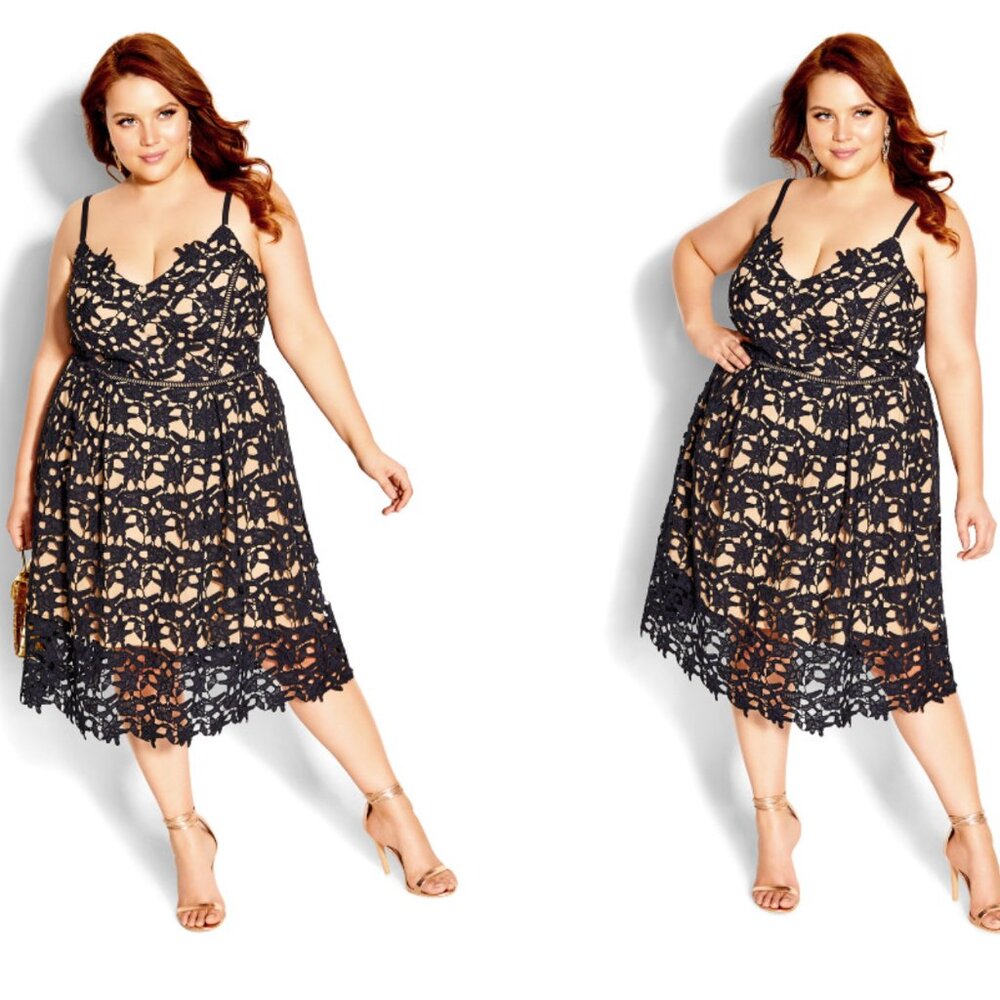 City Chic size So Fancy Flex Fit Dress Size 18 M - EUC